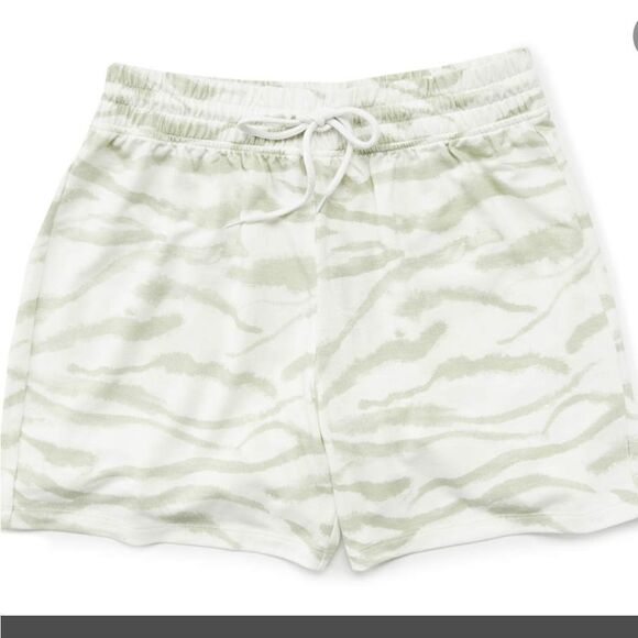 Como Vintage Knit Shorts Zebra Green Lounge Pull on XL nwt - Picture 1 of 5
